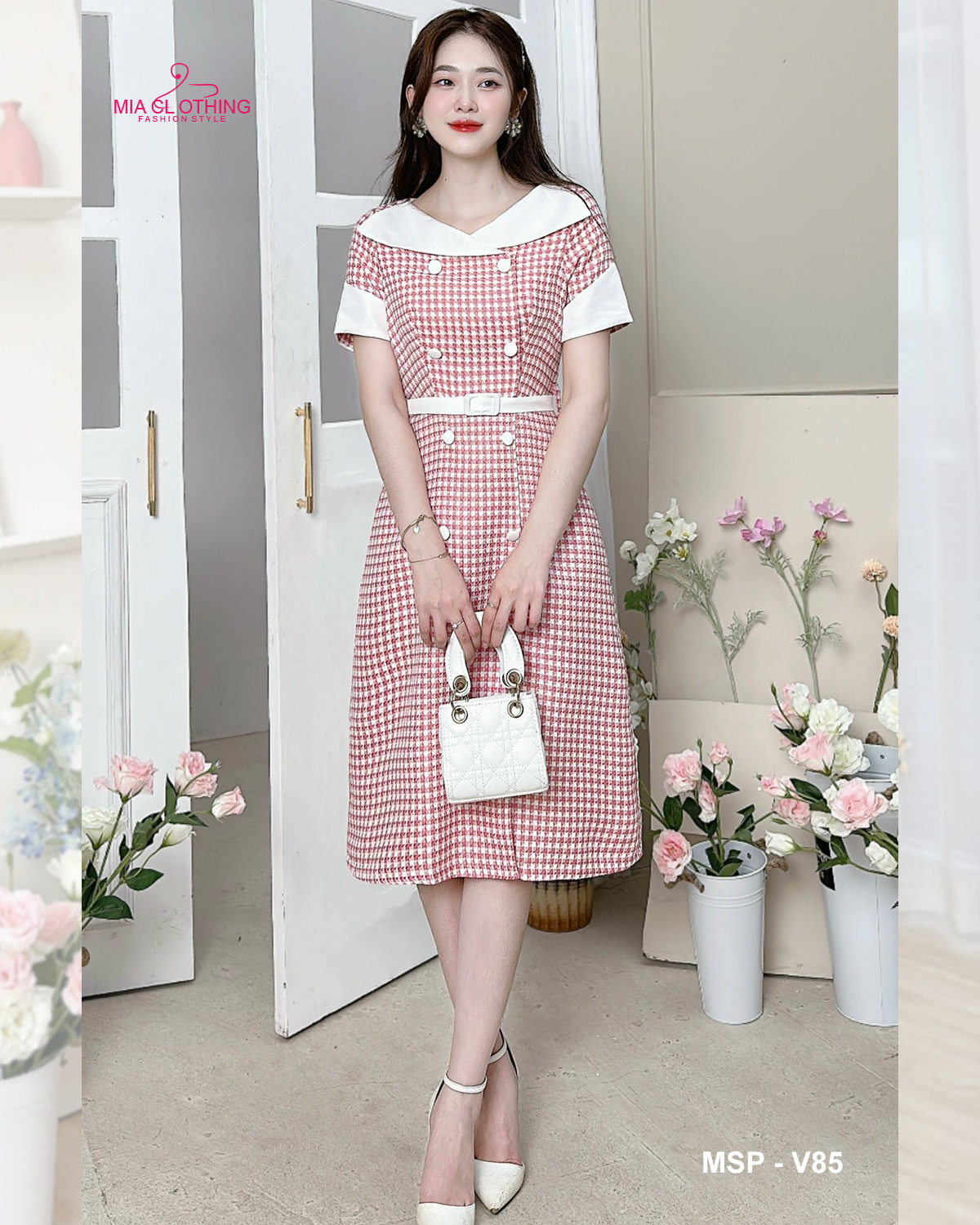 [ HẾT HÀNG ] Váy caro thiết kế dự tiệc sang trọng và thanh lịch 