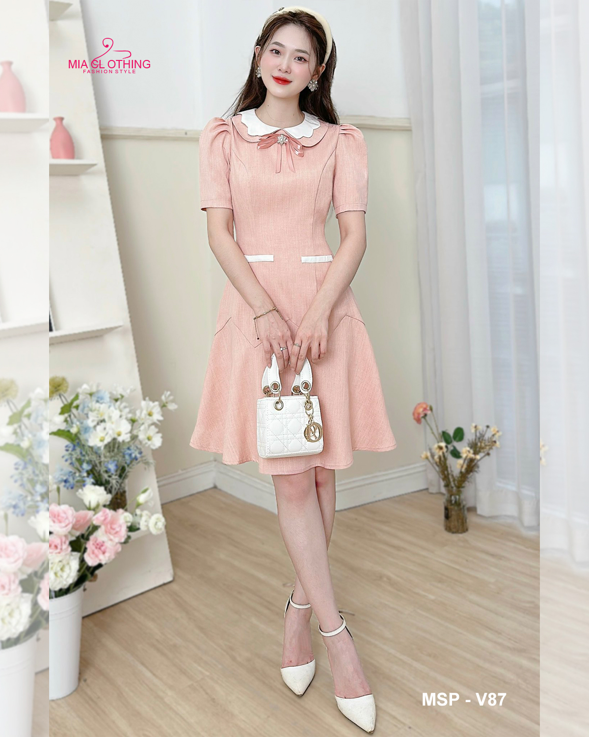 [ HẾT HÀNG ] Váy thiết kế tiểu thư dự tiệc nhẹ nhàng và nữ tính 