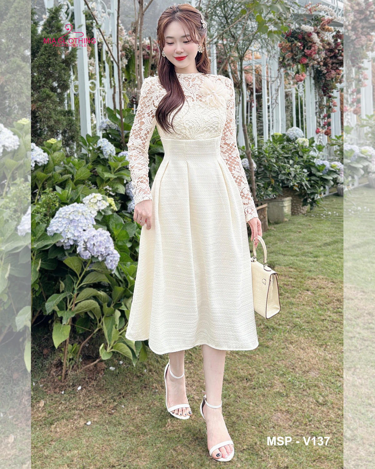 [ HẾT HÀNG ] Váy dạ phối ren thiết kế dự tiệc thanh lịch và sang trọng 