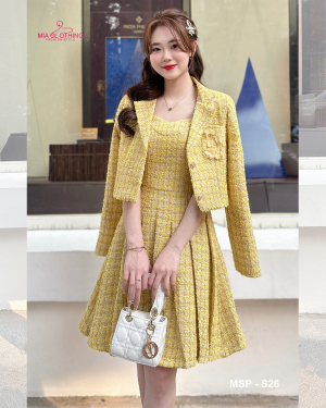 Set dạ tweed thiết kế màu siêu sang cho nàng diện tết