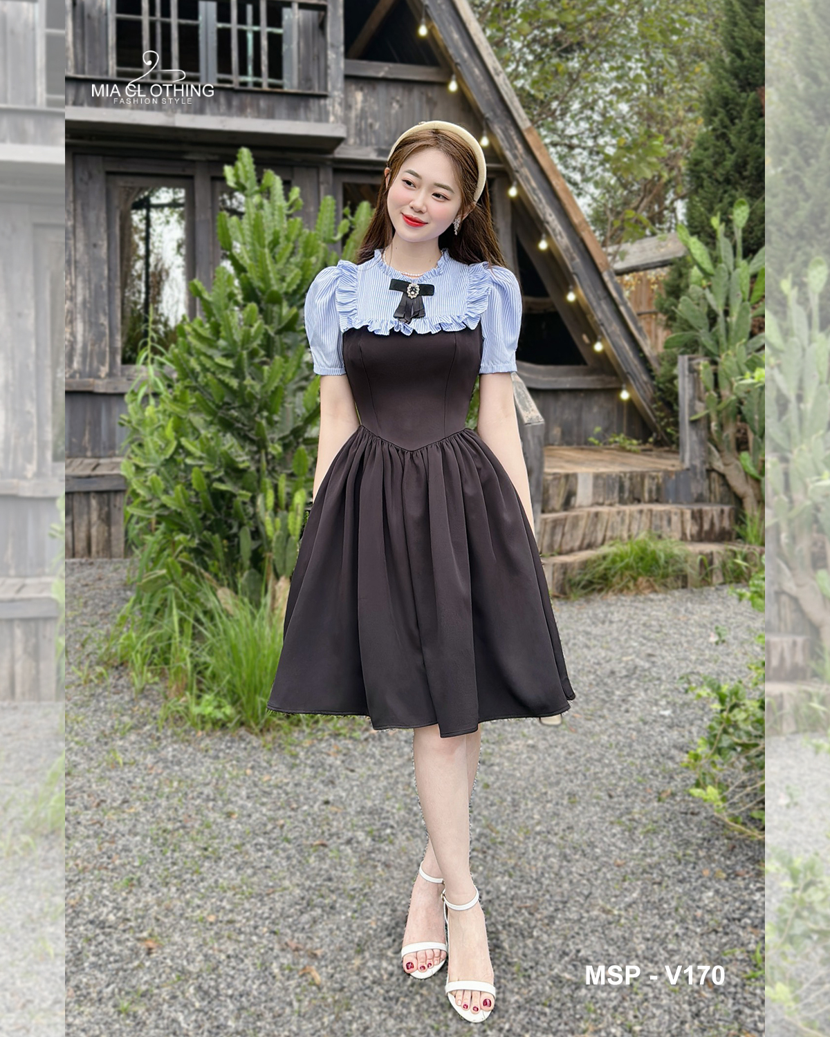 Váy chữ A thiết kế phối sơ mi thanh lịch và tôn dáng 1