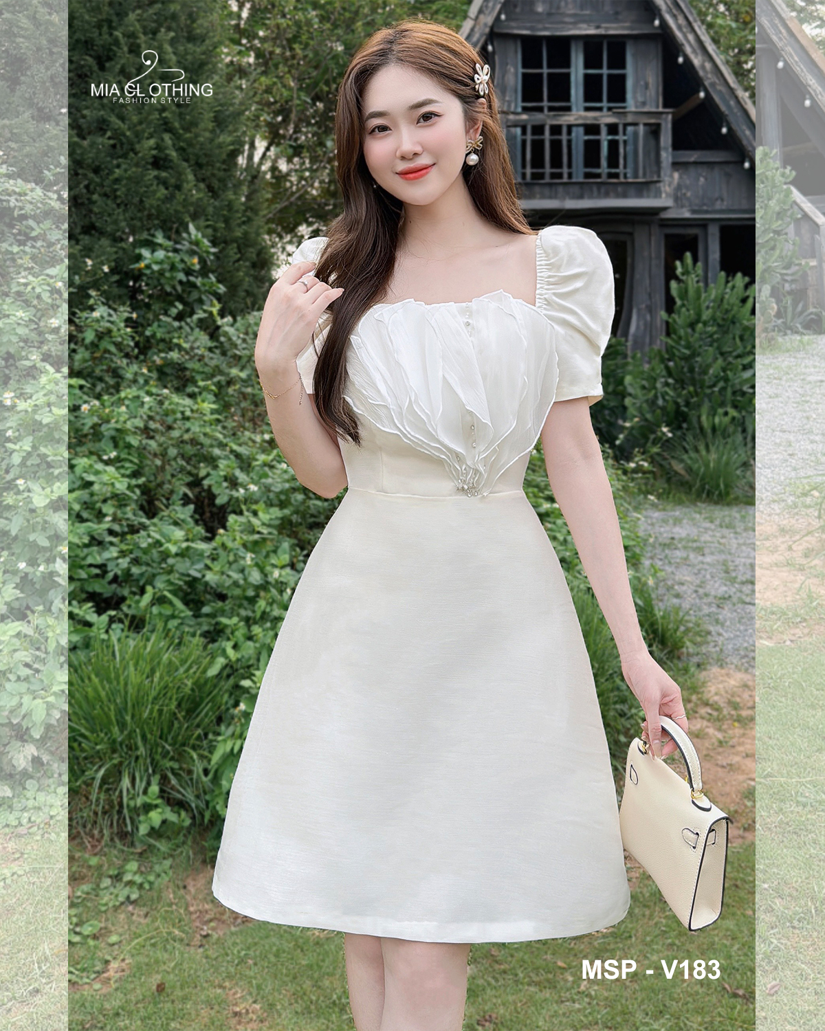 [ HẾT HÀNG ] Váy tafta thiết kế phối ngực cầu kì cho nàng đi tiệc 