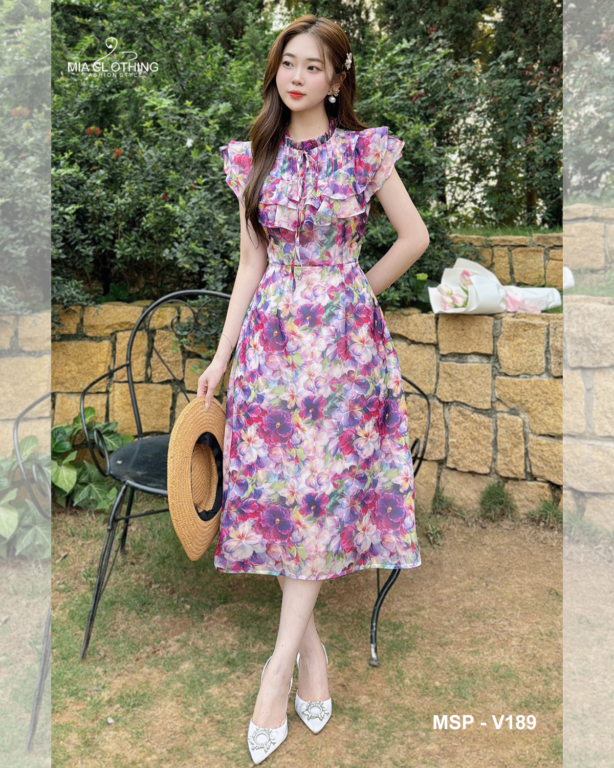 [ HẾT HÀNG ] Váy tơ hoa thiết kế thanh lịch và sang trọng cho nàng đi chơi, đi tiệc