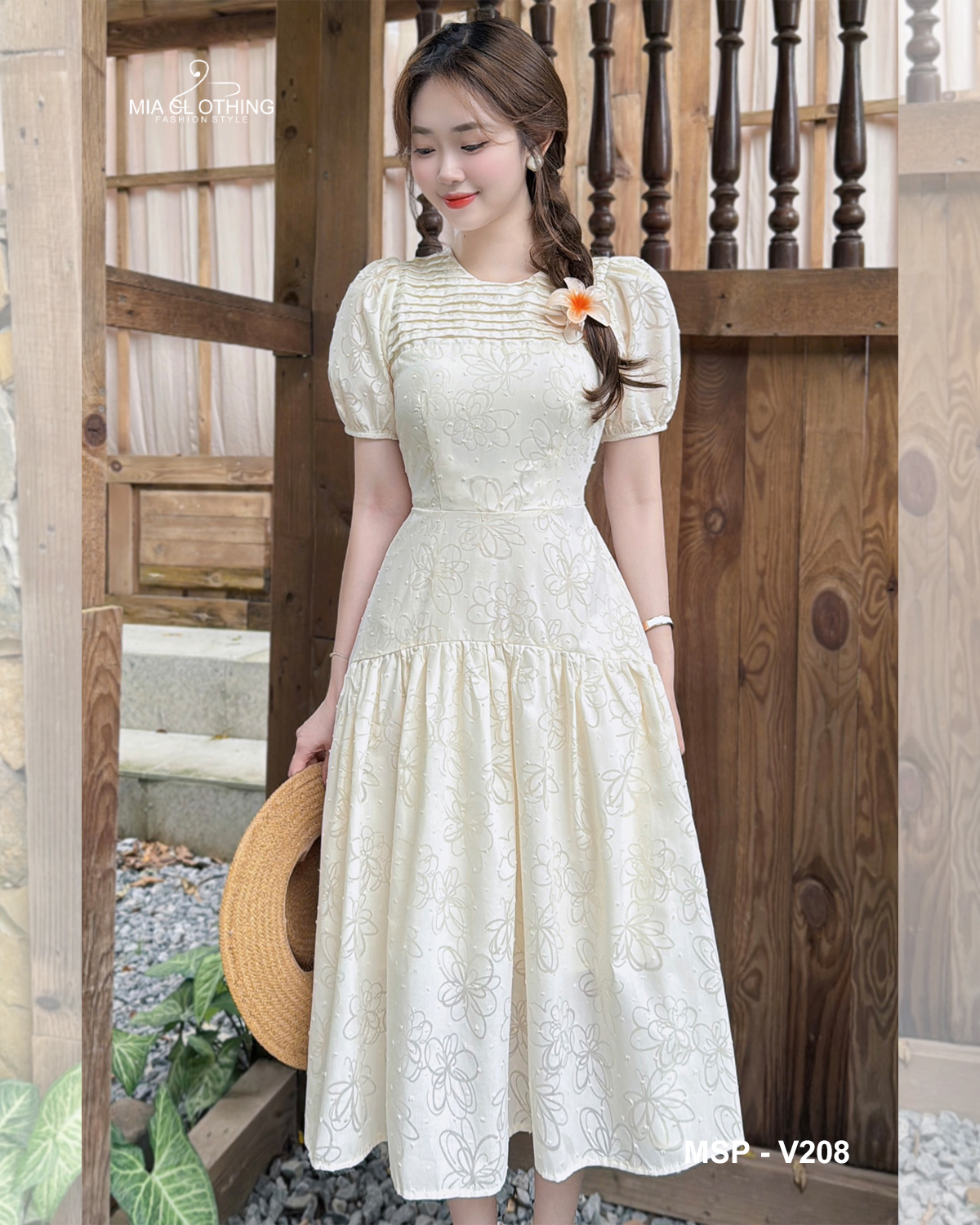 [ HẾT HÀNG ] Váy thô boil thiết kế họa tiết chìm thanh lịch sang trọng