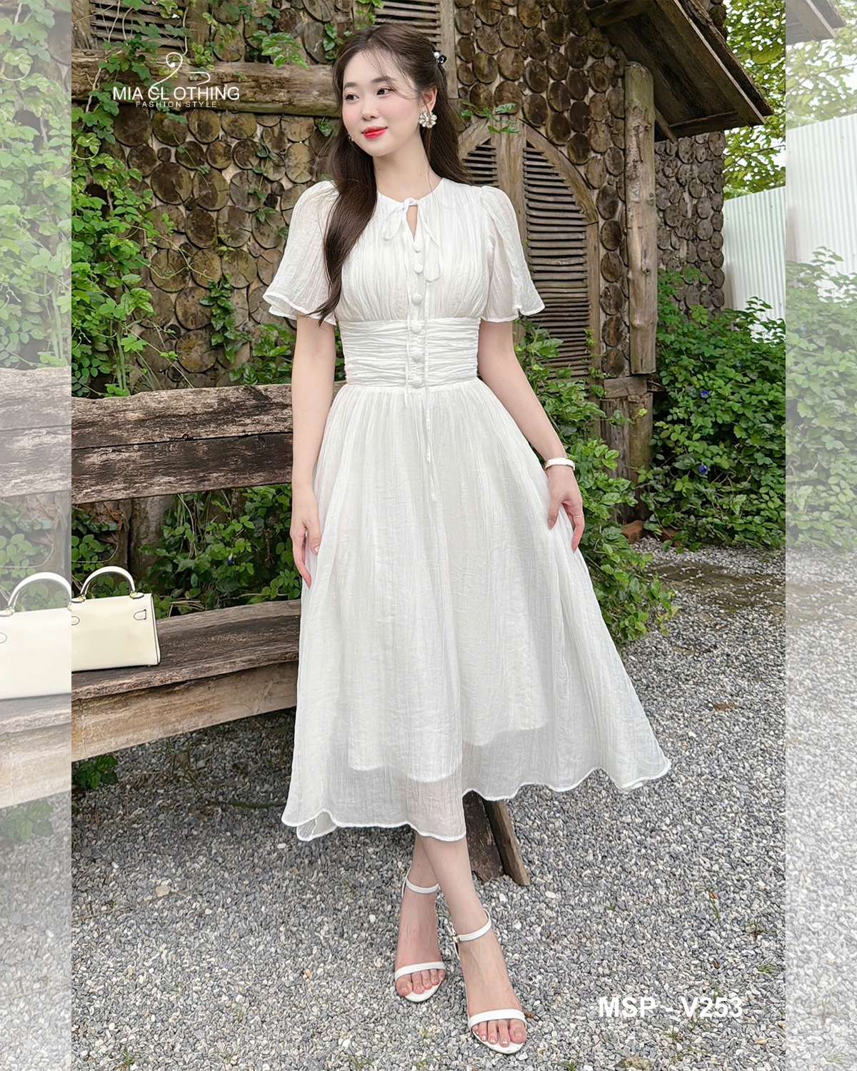 Váy tơ crep mềm mại thiết kế tiểu thư thanh lịch 2