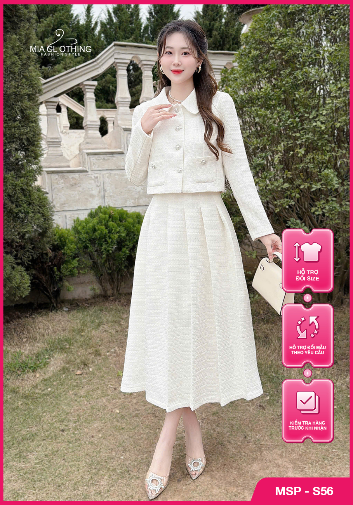 Set dạ tweed cao cấp cho nàng đi tiệc  1