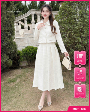 Set dạ tweed cao cấp cho nàng đi tiệc 
