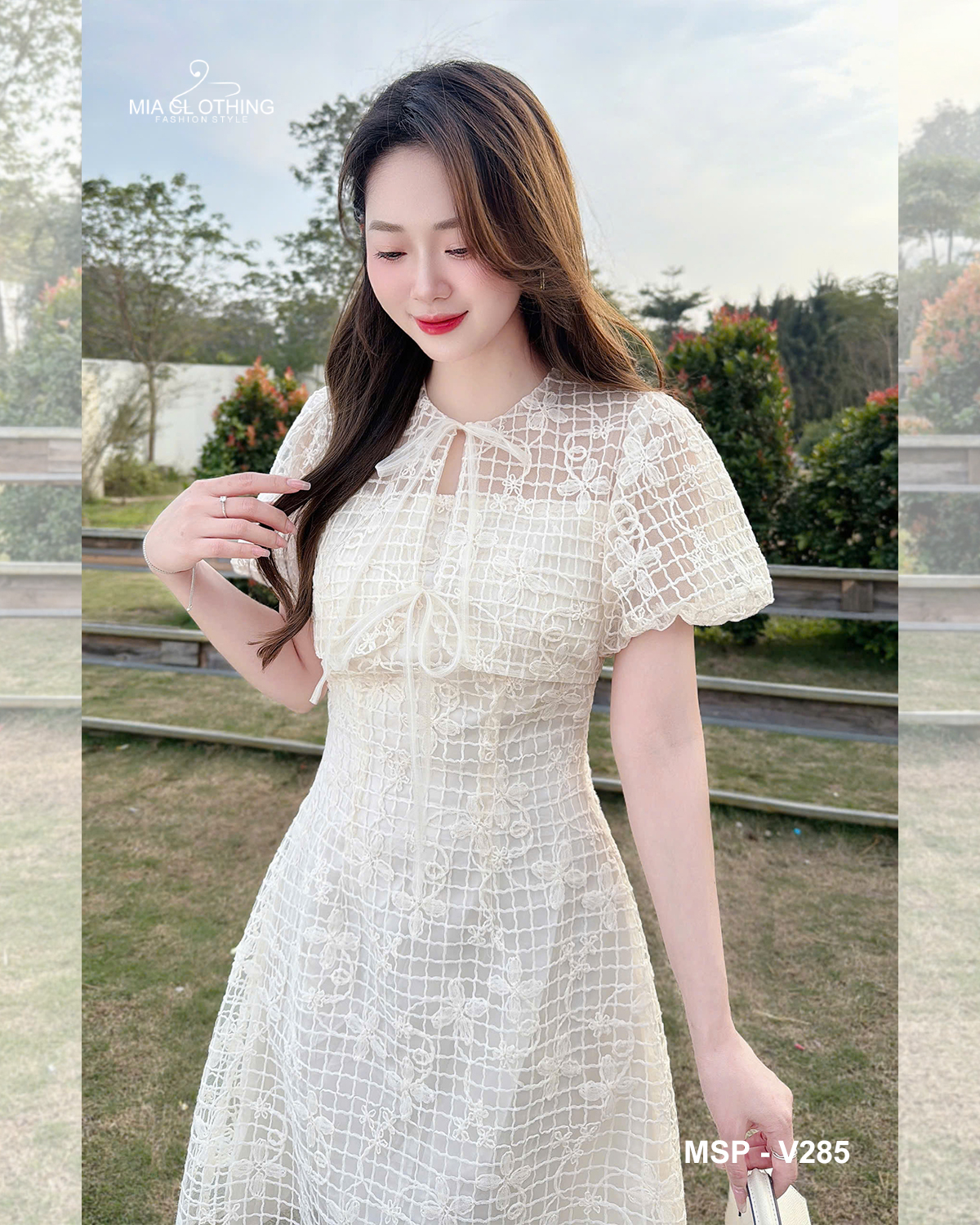 Váy ren thiết kế tiểu thư nữ tính và thanh lịch 3