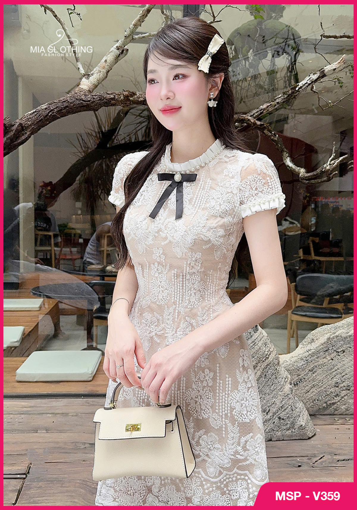 Váy ren thiết kế tiểu thư cho nàng đi chơi, đi tiệc sang trọng  3