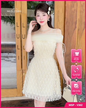 Váy ren phối lưới thiết kế dự tiệc sang trọng và cao cấp