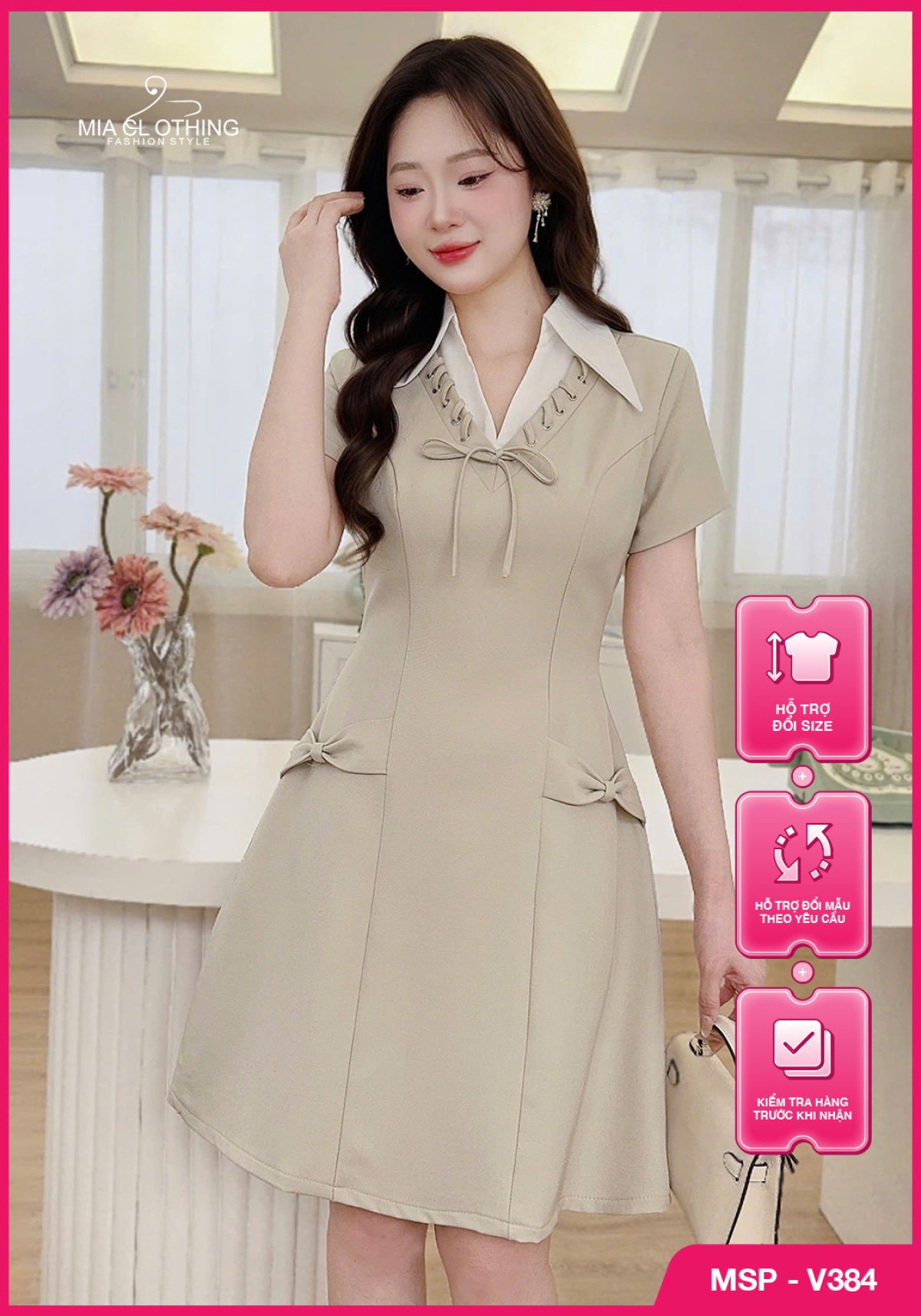 Váy xước hàn thiết kế công sở thanh lịch sang trọng 1