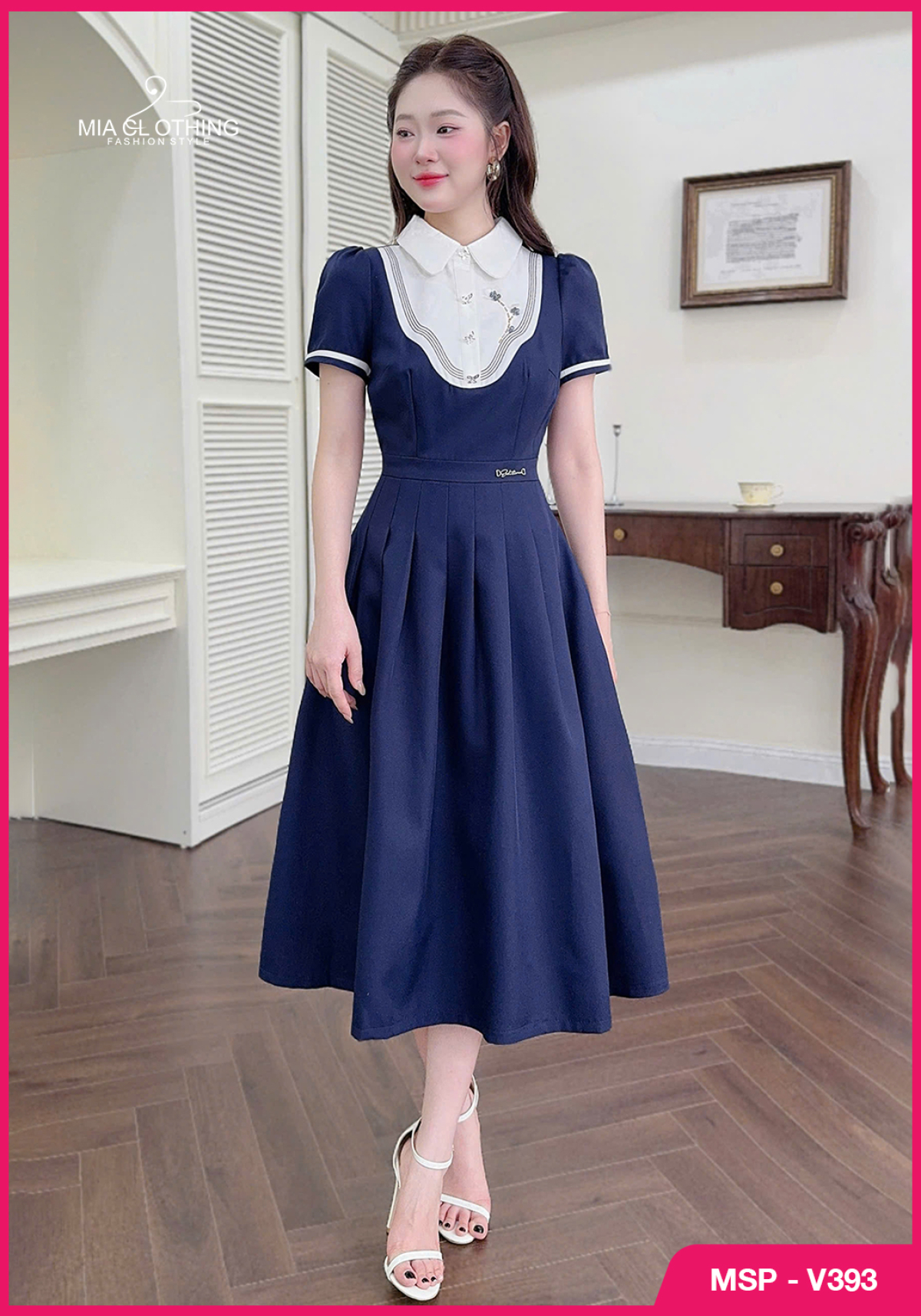 Váy thiết kế tiểu thư vải tuytsi cho nàng đi làm, đi tiệc  2