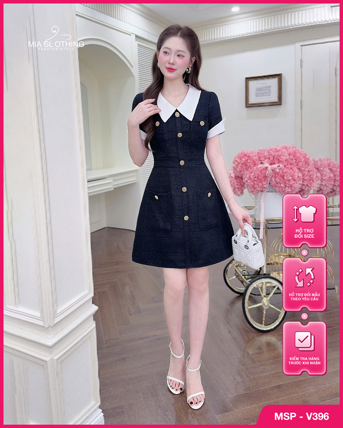 Váy dạ cao cấp thiết kế tiểu thư thanh lịch và sang trọng