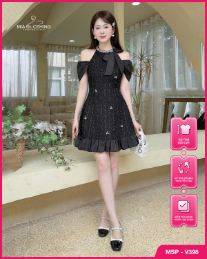 Váy dạ thiết kế tiểu thư, đính đá sang trọng và thanh lịch