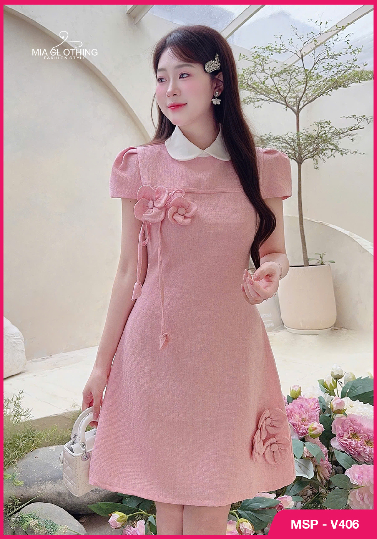 Váy dạ đính hoa thiết kế thanh lịch và sang trọng 2