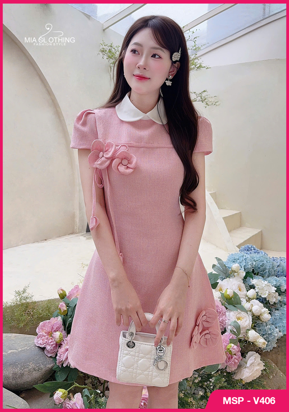 Váy dạ đính hoa thiết kế thanh lịch và sang trọng 3