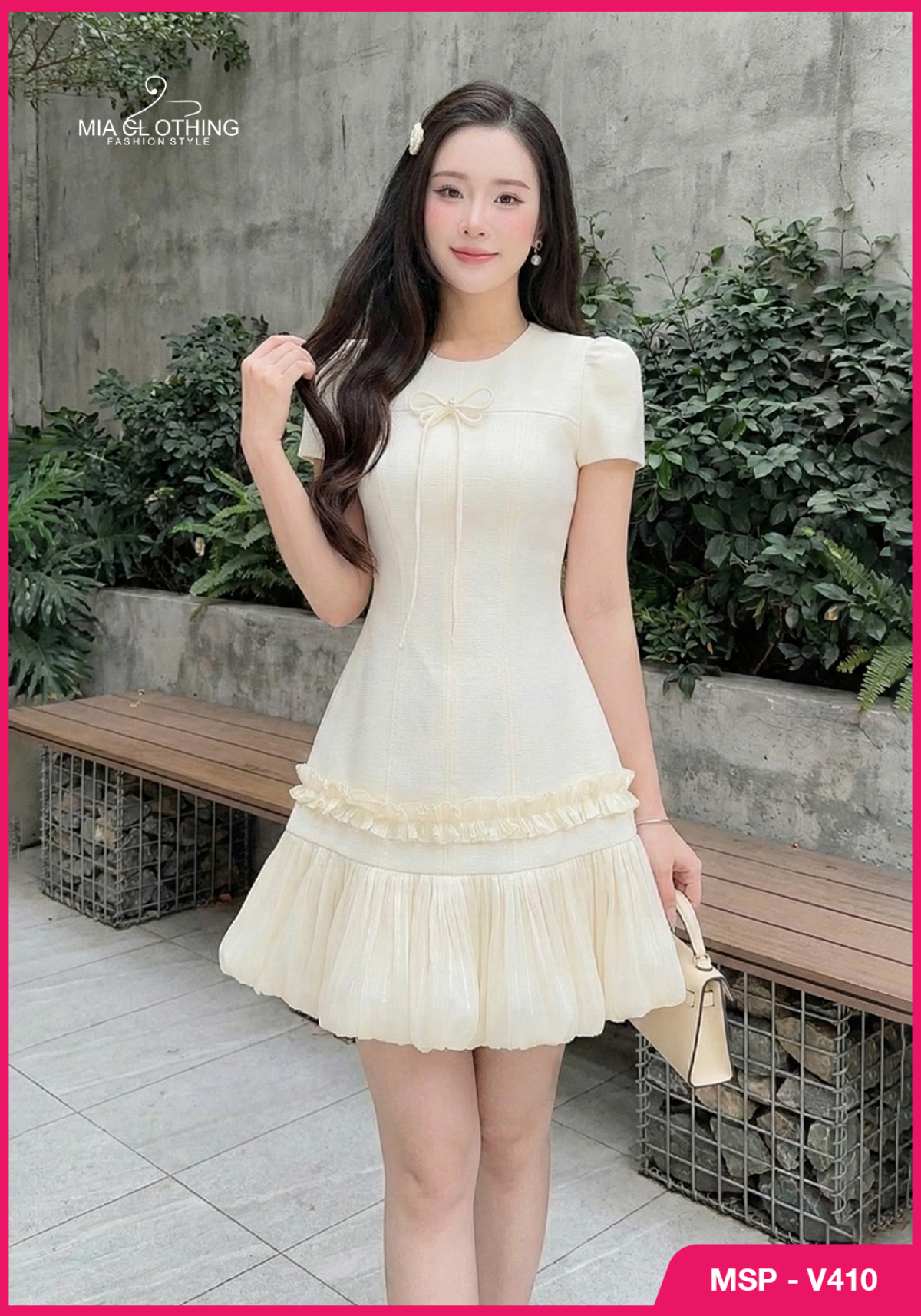 Váy dạ mỏng phối tơ óng cao cấp thiết kế sang trọng và thanh lịch 3