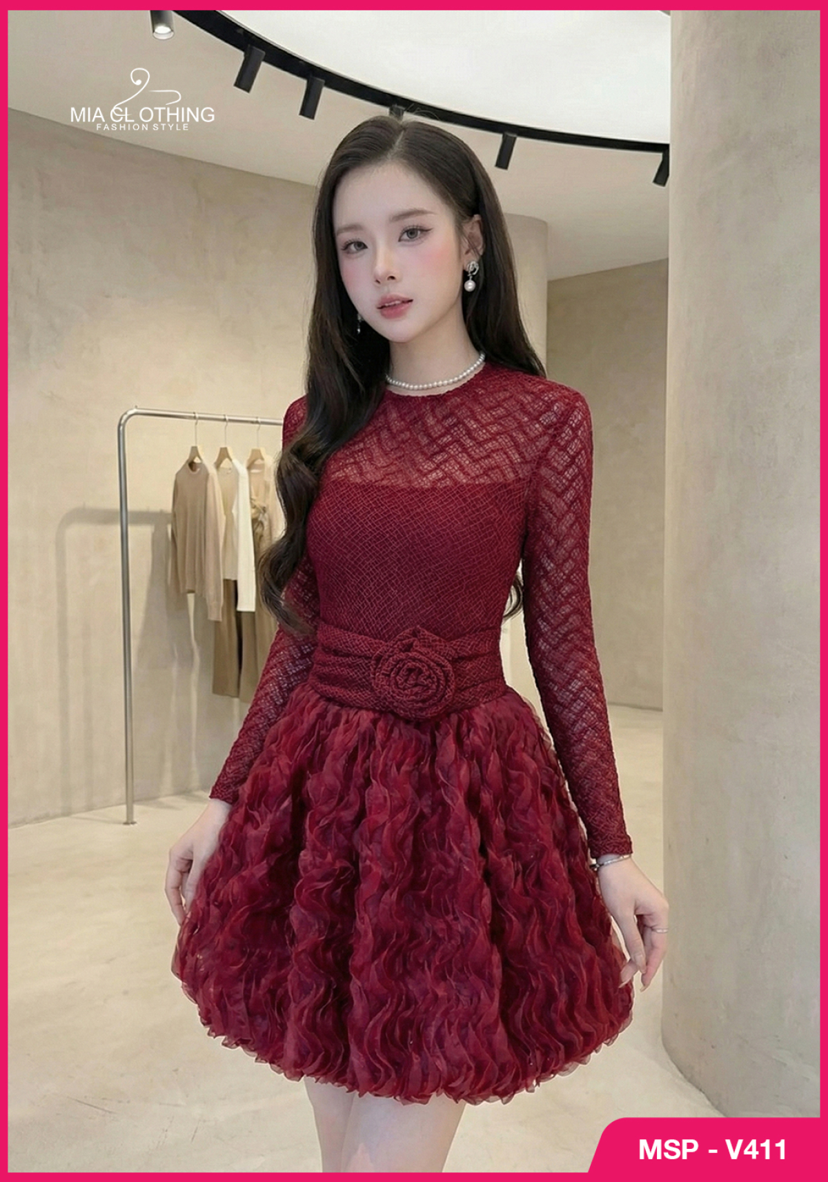 Váy ren thiết kế tiểu thư cao cấp sang trọng 3