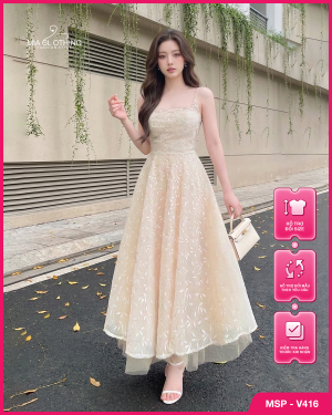 Váy ren cao cấp thiết kế tiểu thư ngọt ngào và sang trọng