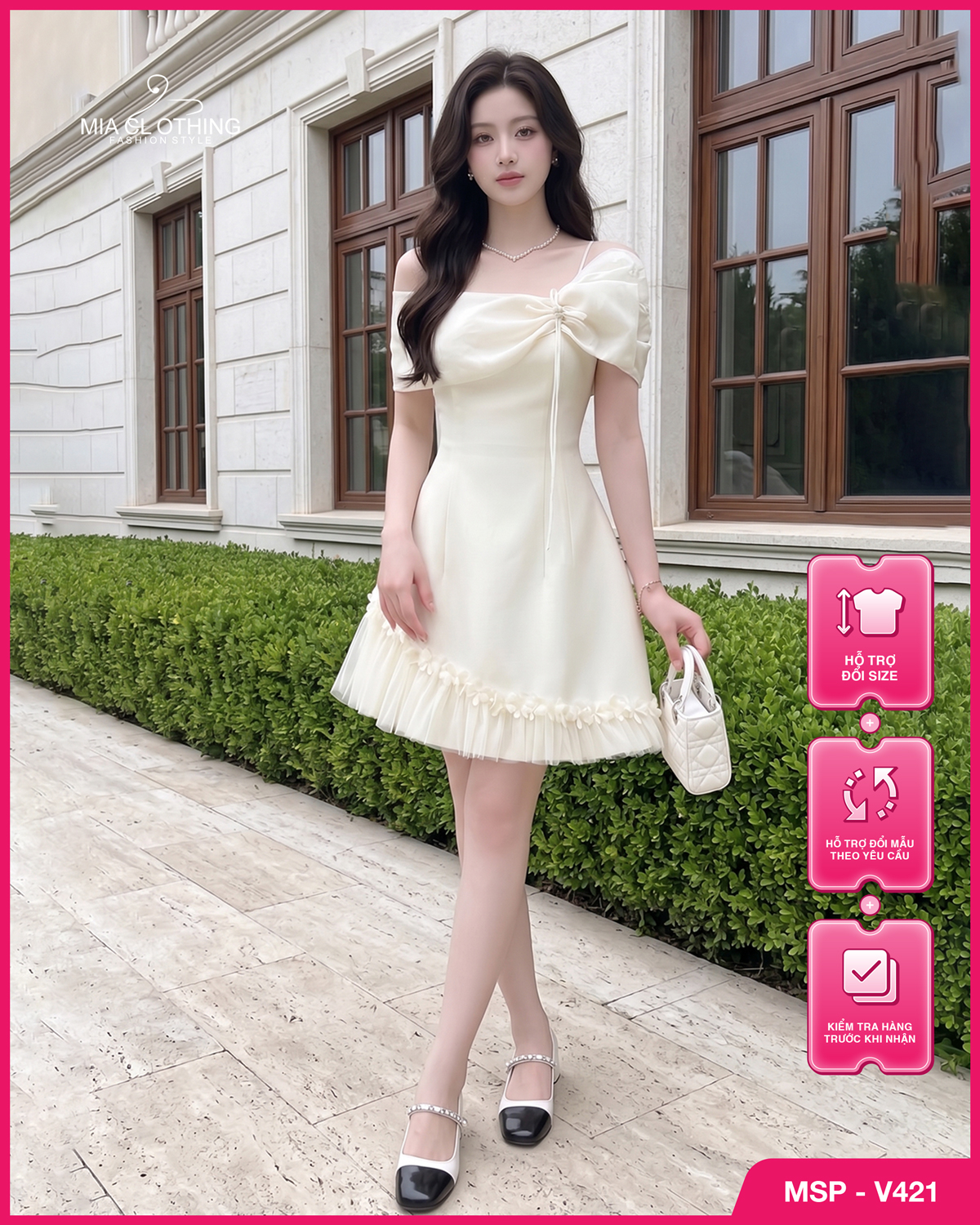 Váy tafta phối gấm đính kết cầu kỳ sang trọng và tinh tế