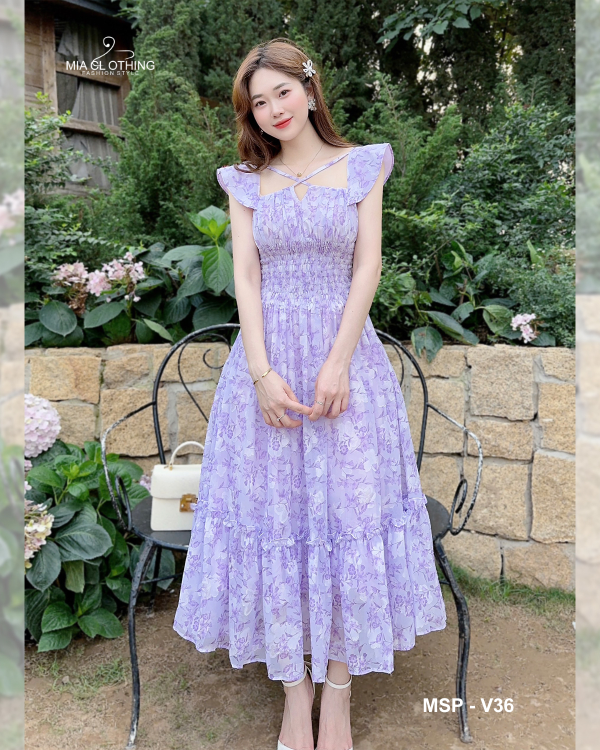 Váy thiết kế màu tím nhẹ nhàng cho nàng đi tiệc 2