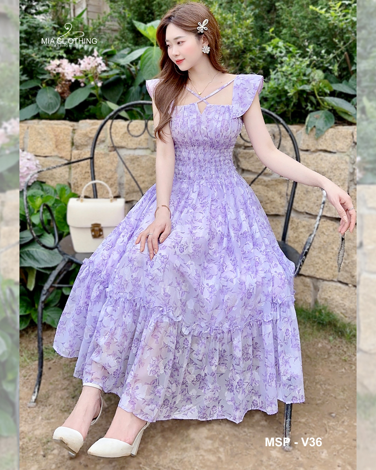 Váy thiết kế màu tím nhẹ nhàng cho nàng đi tiệc 3
