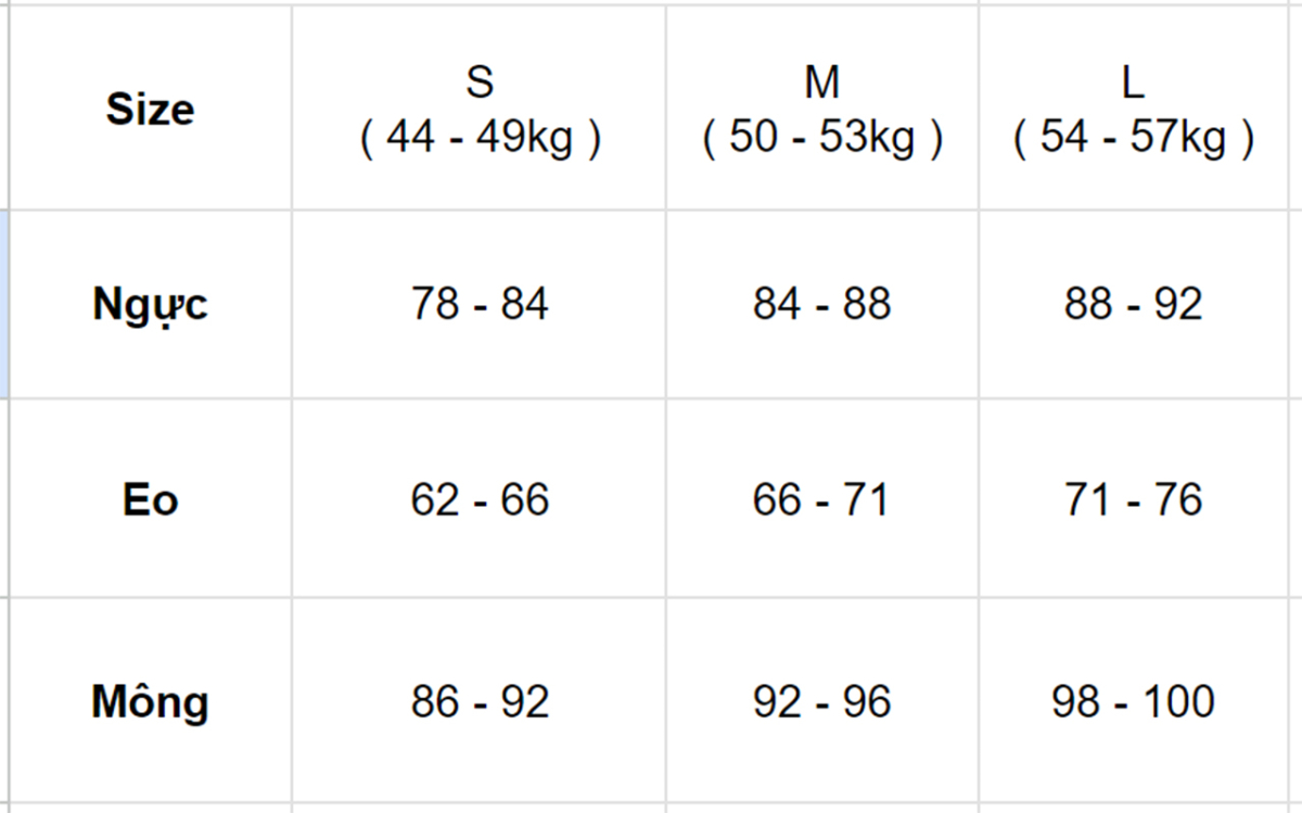 bảng size quần áo nam nữ