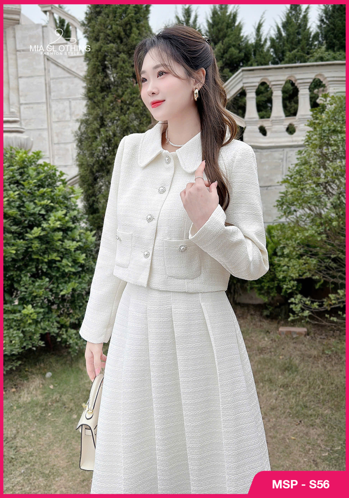 Set dạ tweed cao cấp cho nàng đi tiệc  4