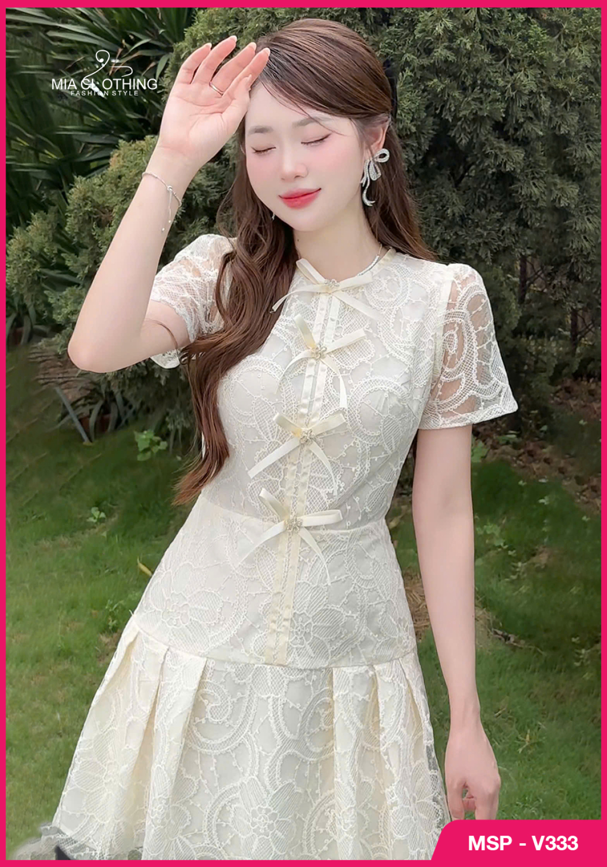 Váy ren thiết kế nàng thơ nhẹ nhàng thanh lịch 4