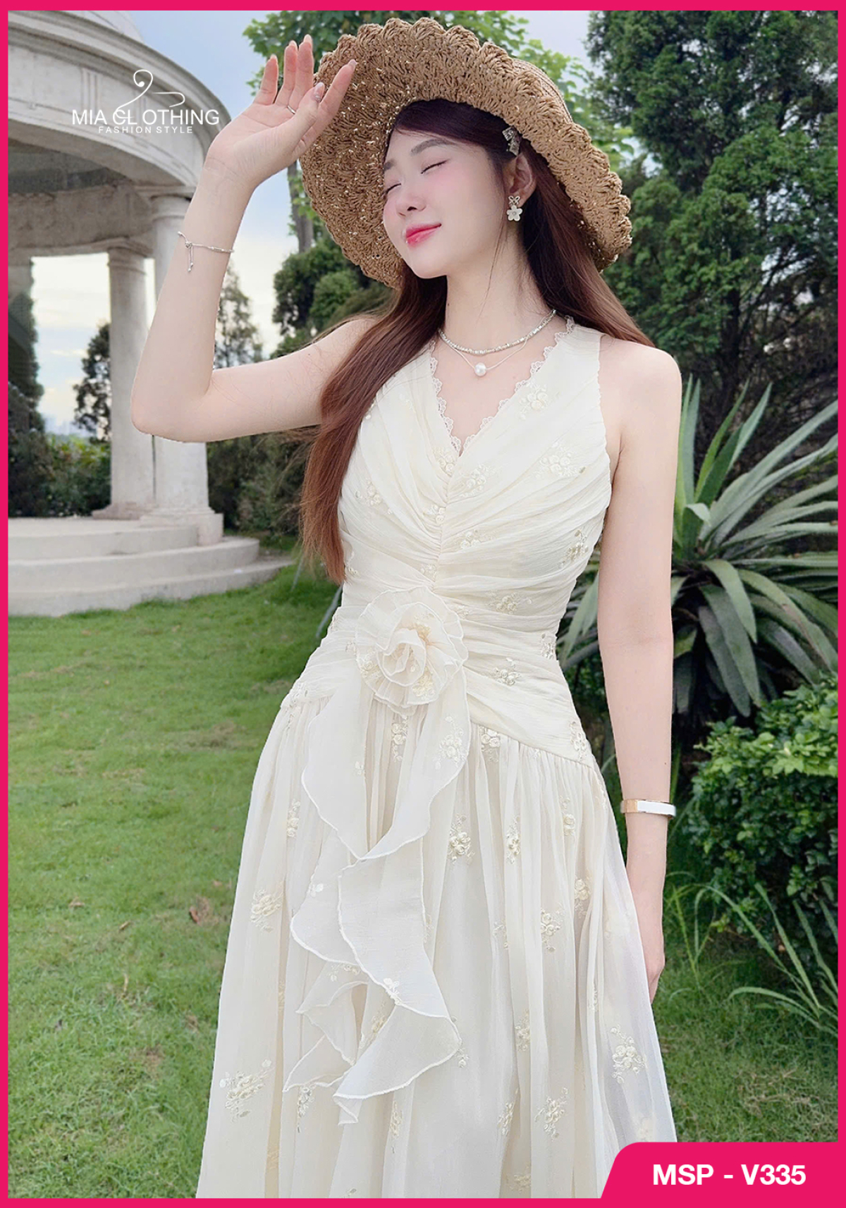 Váy tơ thêu thiết kế tiểu thư sang trọng và tinh tế  4