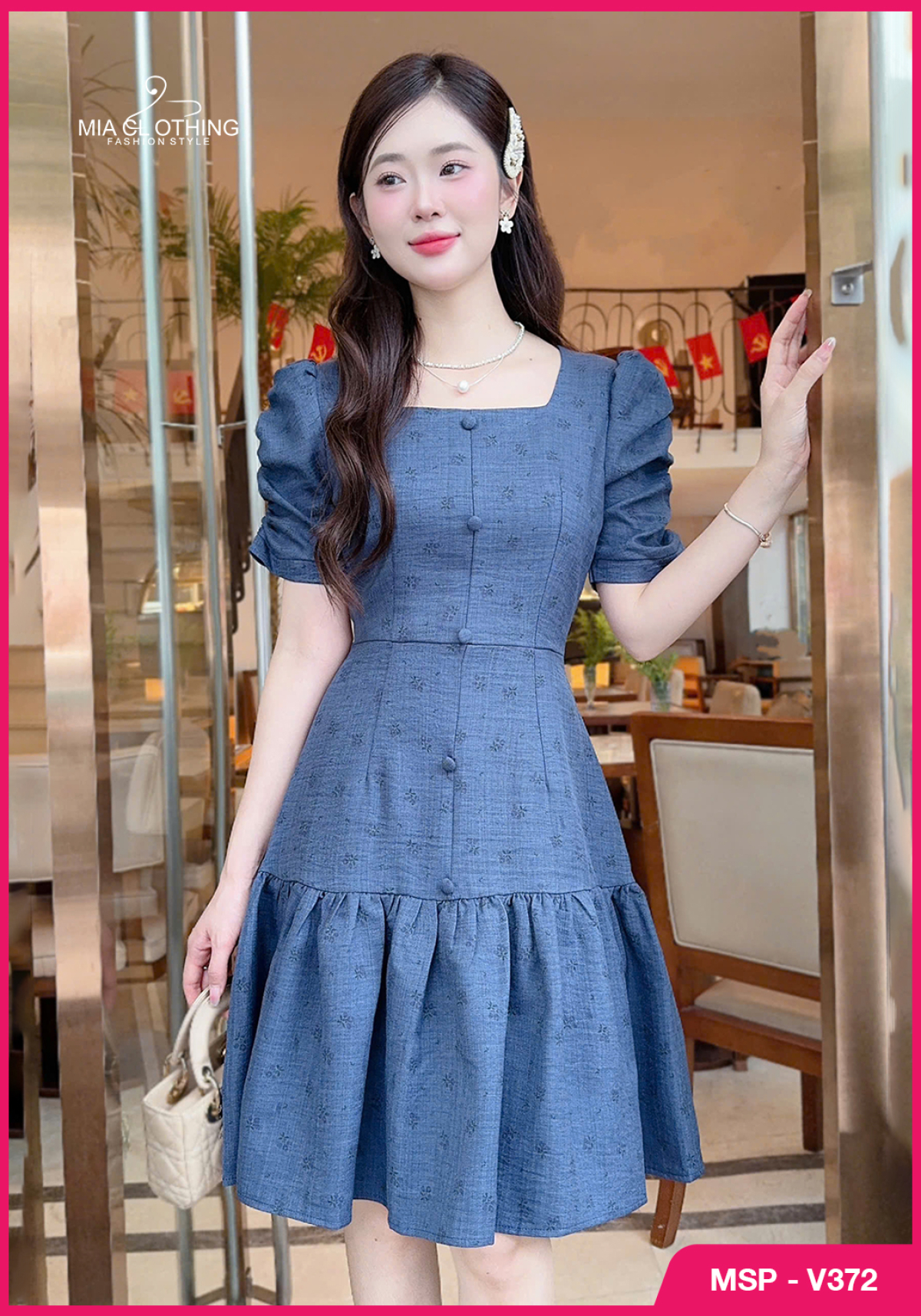 Váy đũi xước giả bò đuôi cá thiết kế sang trọng và thanh lịch 5