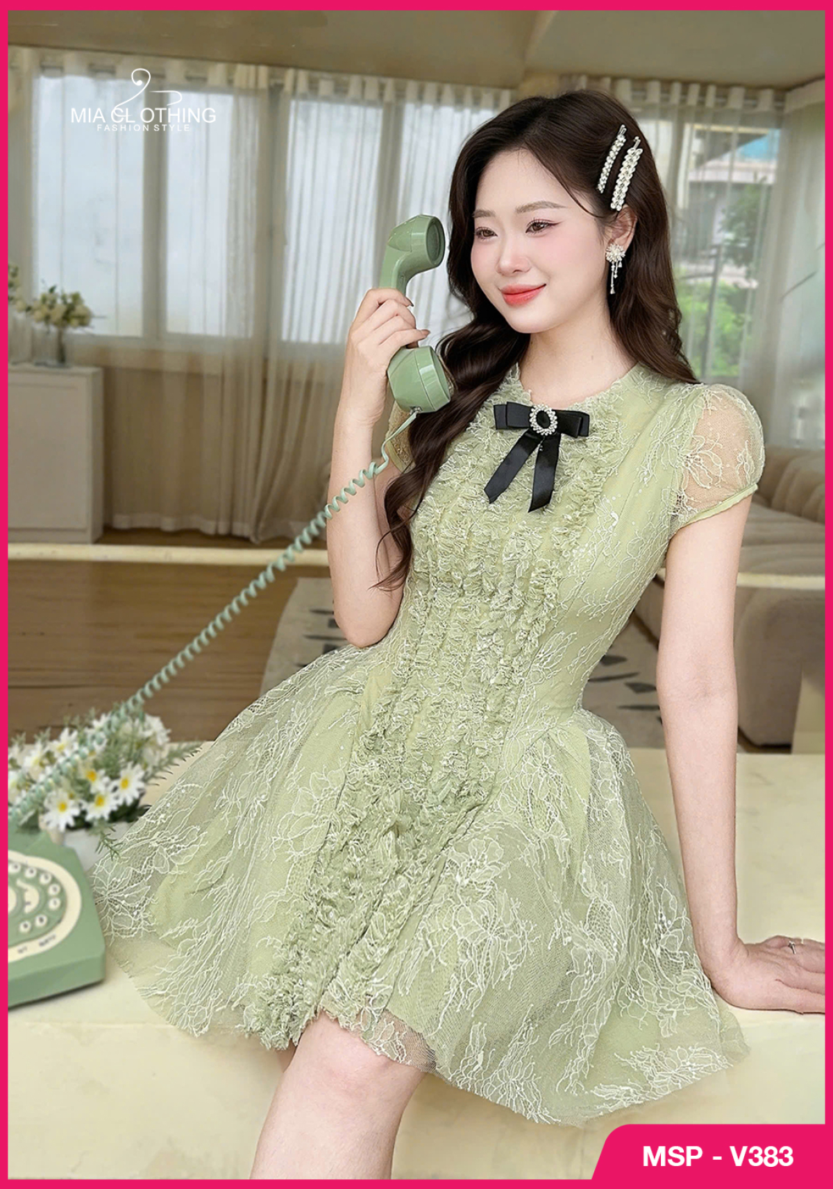 Váy ren tiểu thư thiết kế sang trọng nữ tính 4