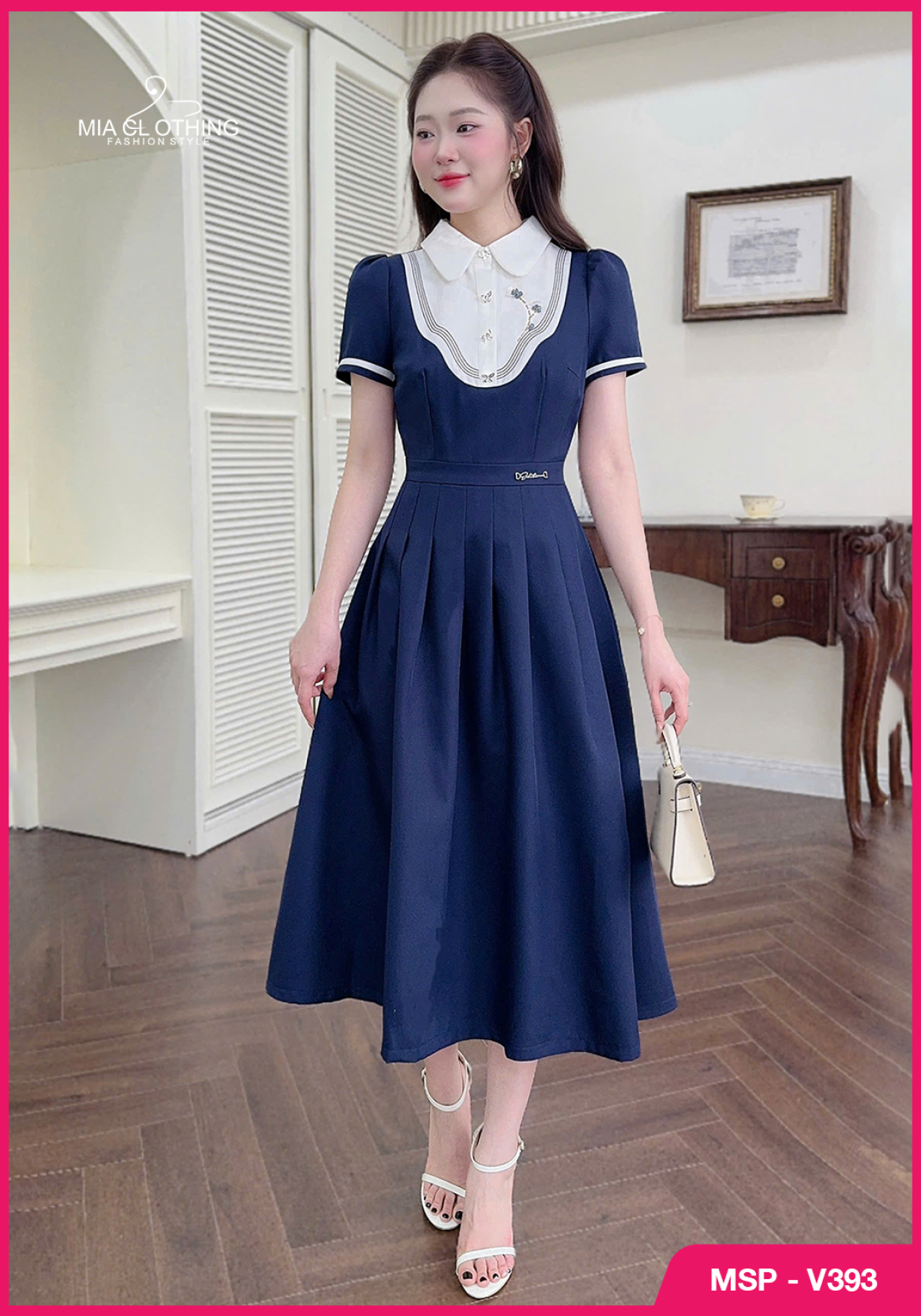 Váy thiết kế tiểu thư vải tuytsi cho nàng đi làm, đi tiệc  5