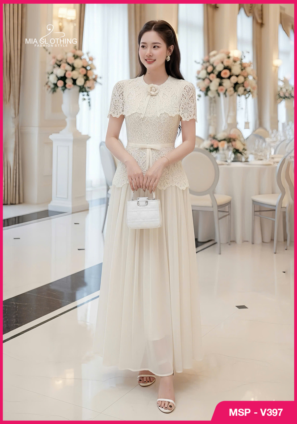 Váy ren cao cấp thiết kế tiểu thư thanh lịch và sang trọng 5