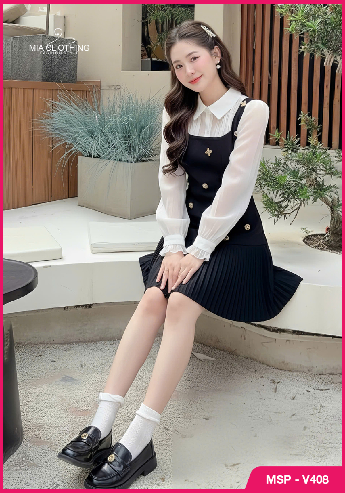 Váy chéo hàn thiết kế tiểu thư thanh lịch 5