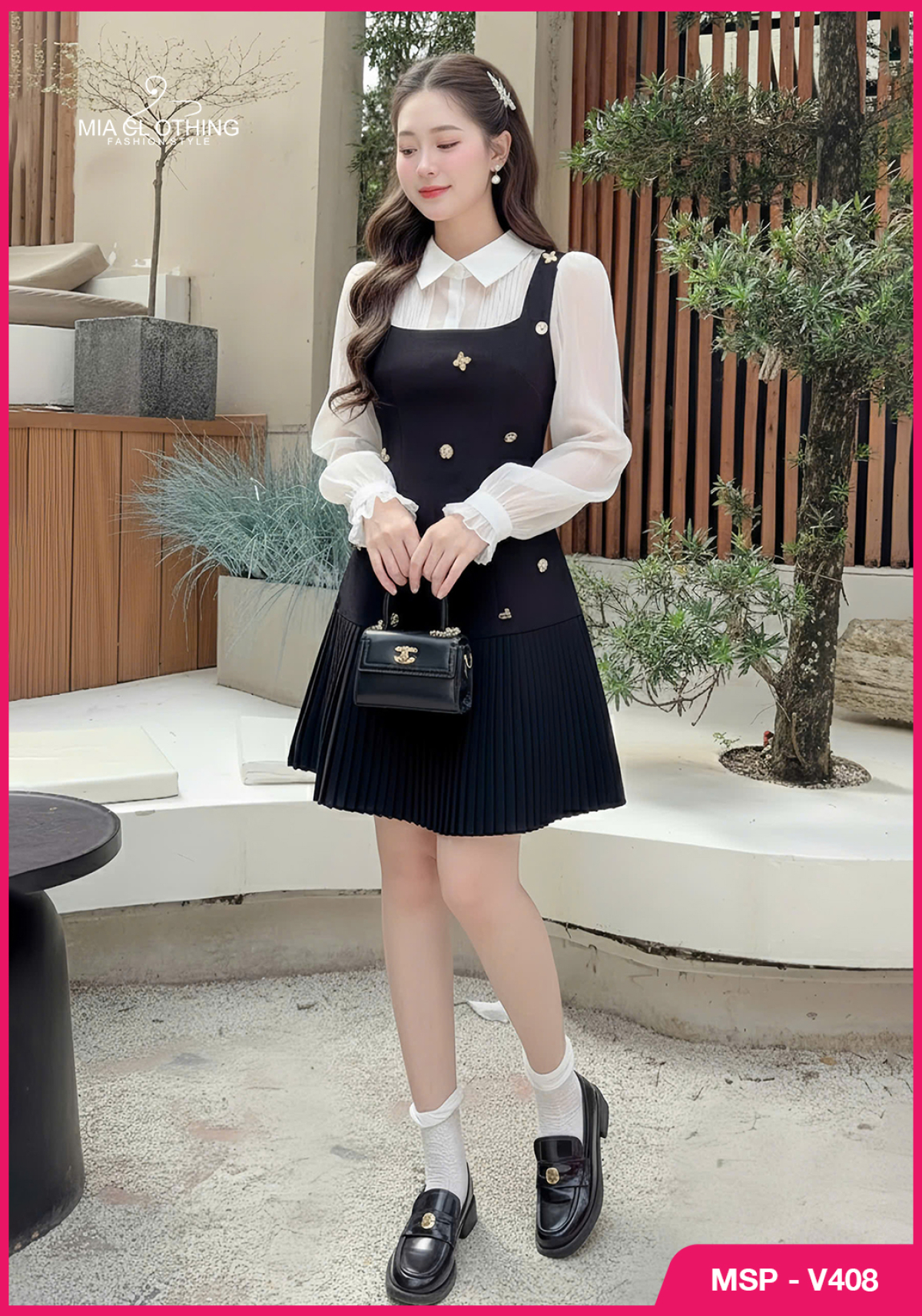 Váy chéo hàn thiết kế tiểu thư thanh lịch 6