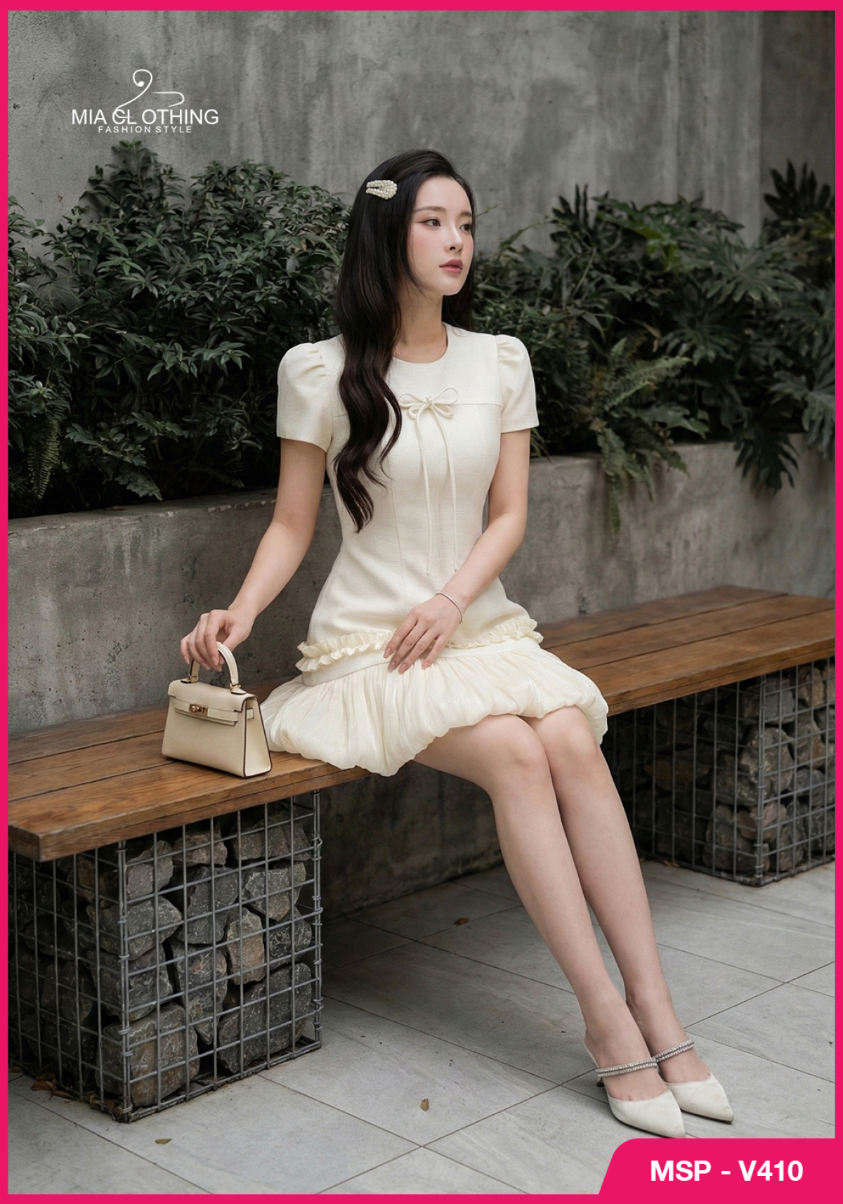 Váy dạ mỏng phối tơ óng cao cấp thiết kế sang trọng và thanh lịch 4