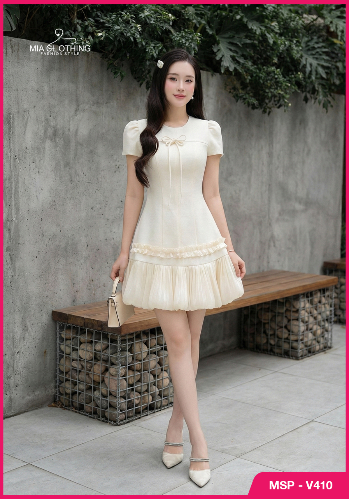 Váy dạ mỏng phối tơ óng cao cấp thiết kế sang trọng và thanh lịch 5