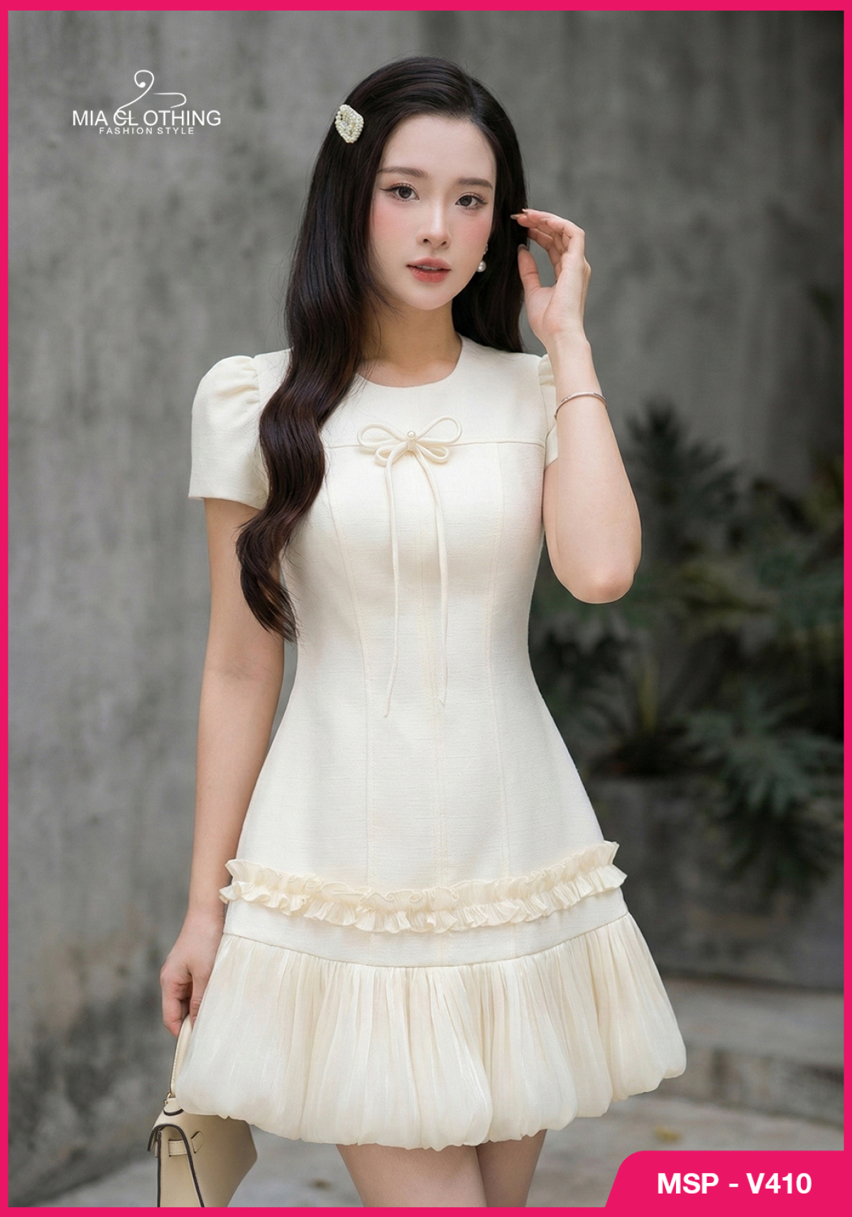 Váy dạ mỏng phối tơ óng cao cấp thiết kế sang trọng và thanh lịch 6