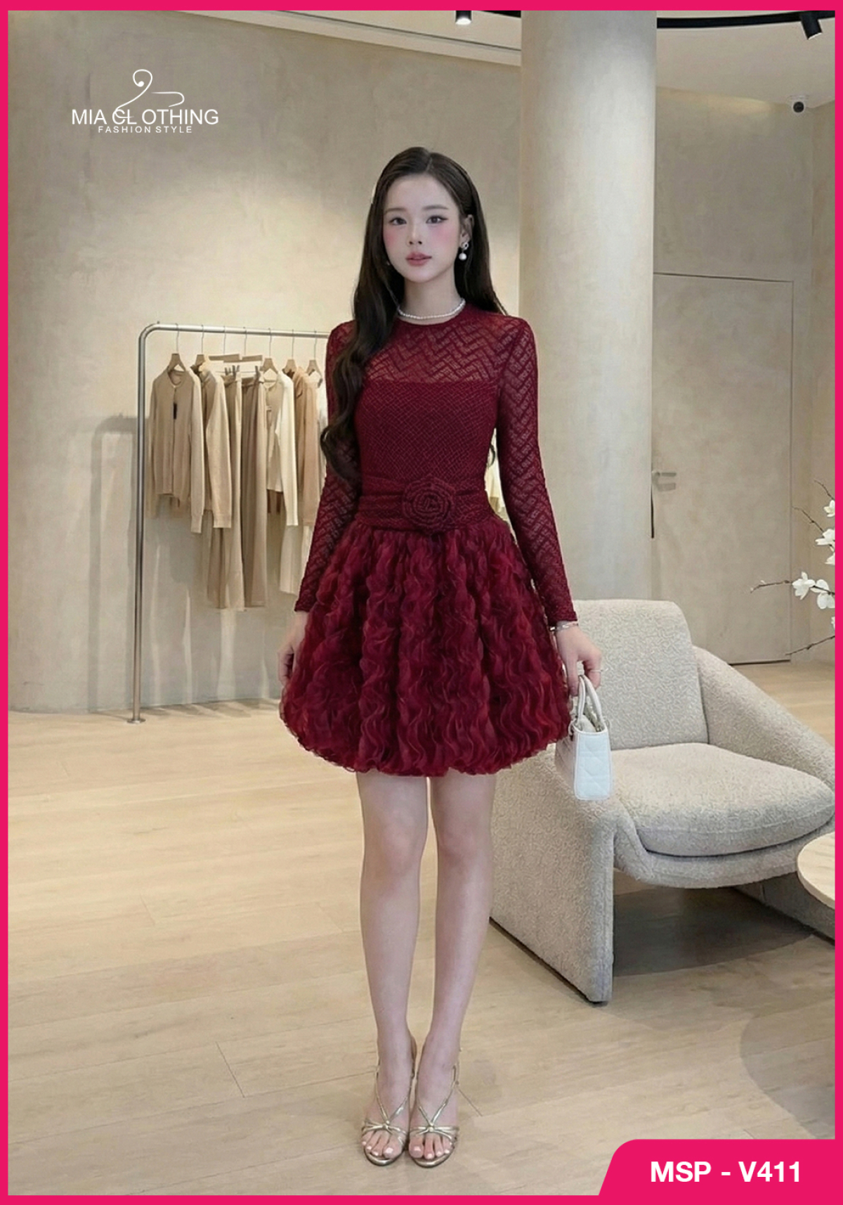 Váy ren thiết kế tiểu thư cao cấp sang trọng 5