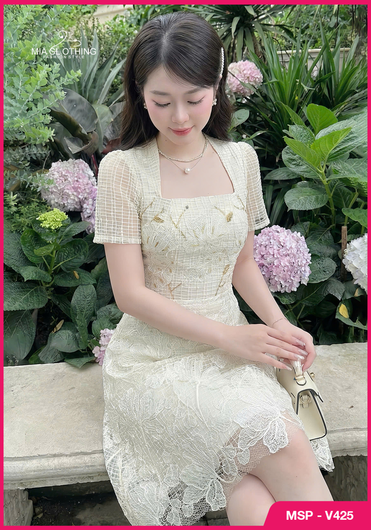 Váy ren cao cấp thiết kế họa tiết thanh lịch và sang trọng 4