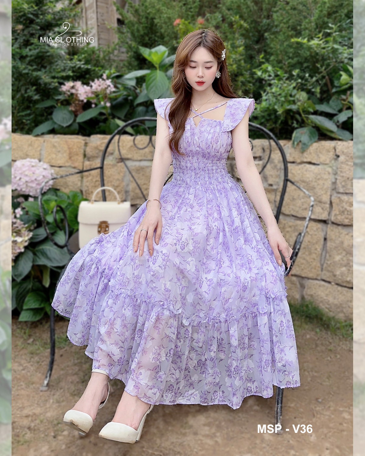 Váy thiết kế màu tím nhẹ nhàng cho nàng đi tiệc 4