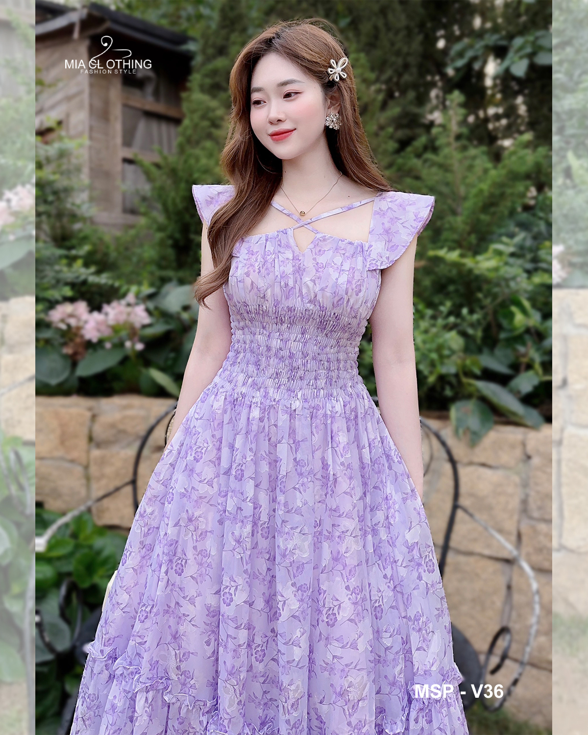 Váy thiết kế màu tím nhẹ nhàng cho nàng đi tiệc 5